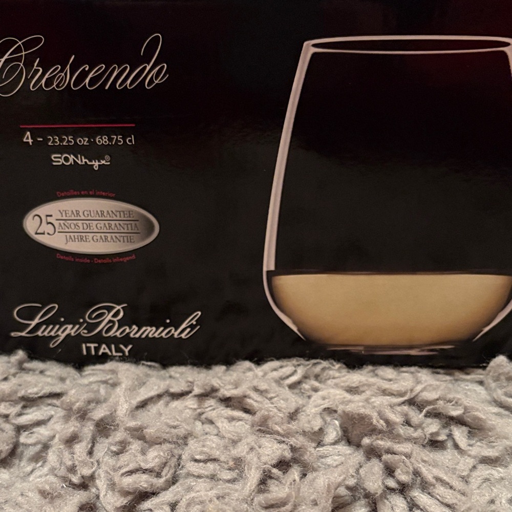 Luigi Bormioli Crescendo 23 Ounce Stemless Drinking Glasses- 4 piece